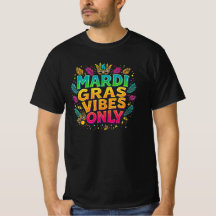 Mardi Gras Vibes Only Colorful Typography