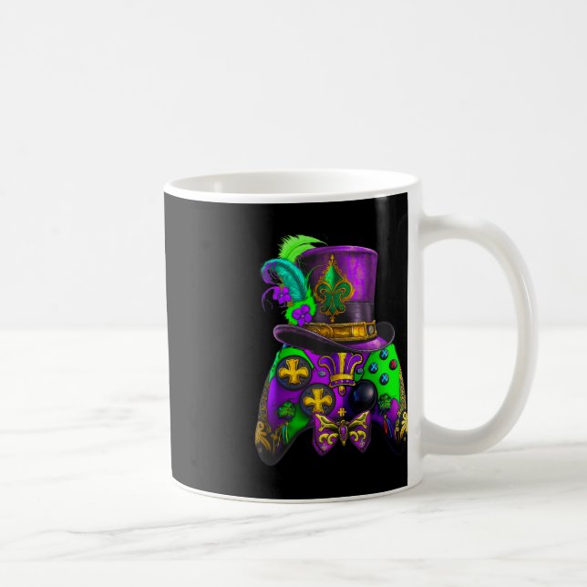 Mardi Gras Video Game Controller E sport for kids  Coffee Mug (Right)