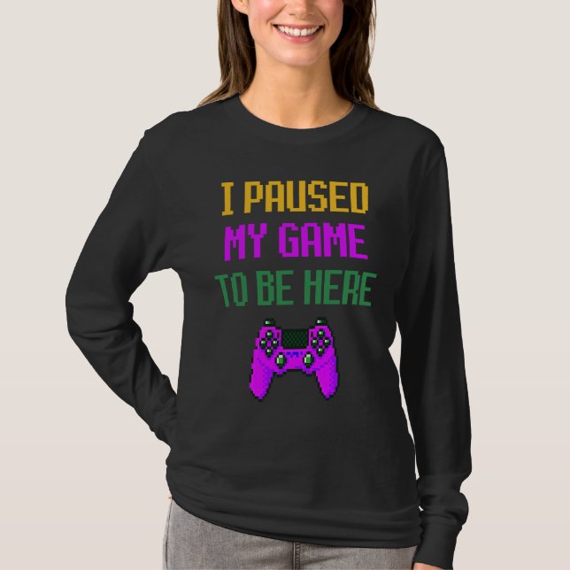 Mardi Gras Video Game Controller for Gaming and Ga T-Shirt (Front)