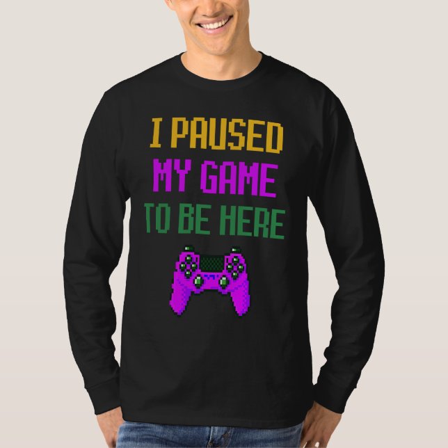 Mardi Gras Video Game Controller for Gaming and Ga T-Shirt (Front)