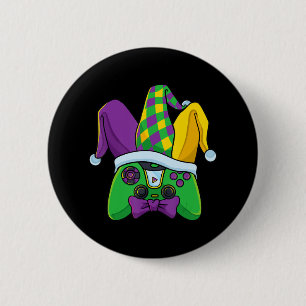 Mardi Gras Video Game Controller Jester Hat Costum Button