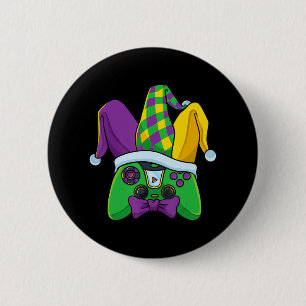 Mardi Gras Video Game Controller Jester Hat Costum Button