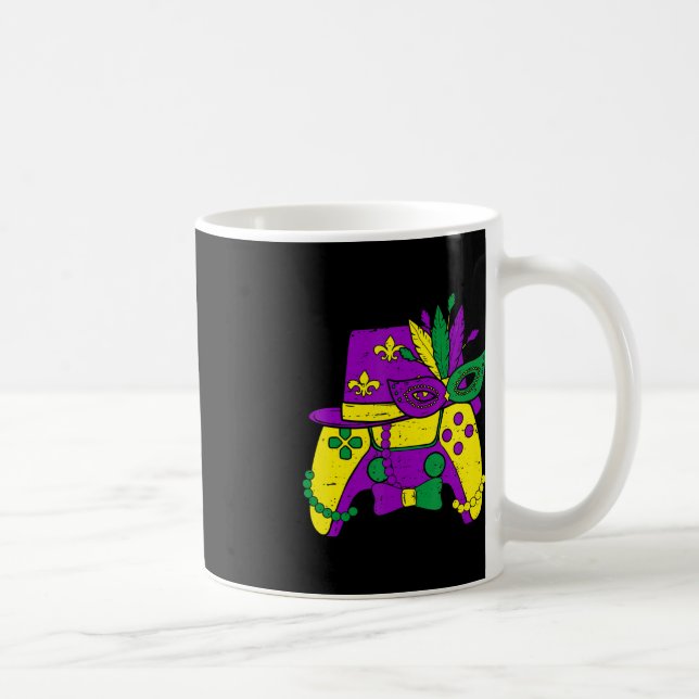Mardi Gras Video Game Controller Jester Hat Costum Coffee Mug (Right)