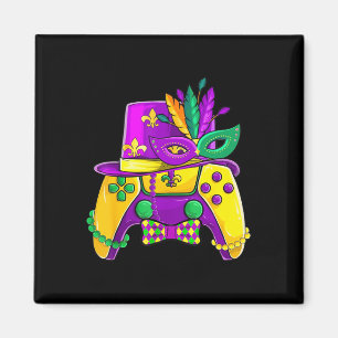 Mardi Gras Video Game Controller Jester Hat Costum Magnet