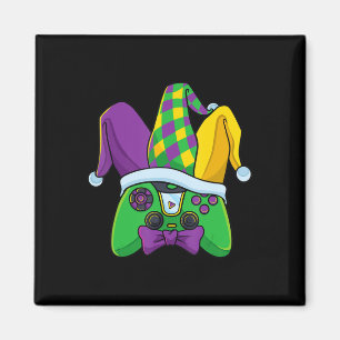 Mardi Gras Video Game Controller Jester Hat Costum Magnet