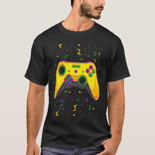 Mardi Gras Video Game Controller Jester Hat Costum T-Shirt