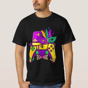 Mardi Gras Video Game Controller Jester Hat Costum T-Shirt