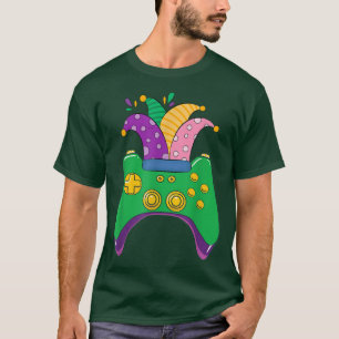 Mardi Gras Video Game Controller Jester Hat Gamer T-Shirt