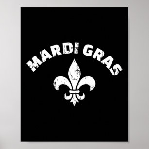 Mardi Gras Vintage Fleur De Lis  Poster