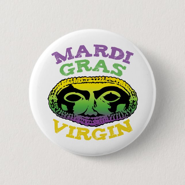 Mardi Gras Virgin Button (Front)