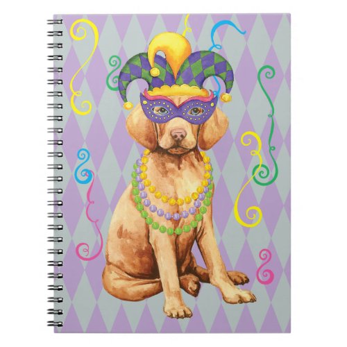 Mardi Gras Vizsla Notebook