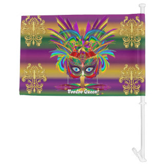 Mardi Gras Voodoo Queen HOT Read Description Below Car Flag