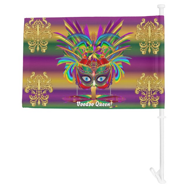 Mardi Gras Voodoo Queen HOT Read Description Below Car Flag (Back)