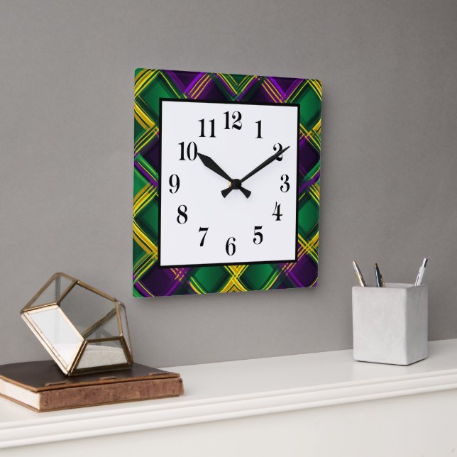 Mardi Gras Wall Clock (Office)