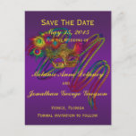 Mardi Gras Wedding SAVE THE DATE Postcards