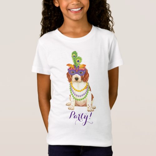 Mardi Gras Welsh Springer Spaniel T_Shirt