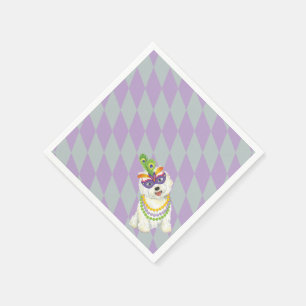Mardi Gras Westie Napkins