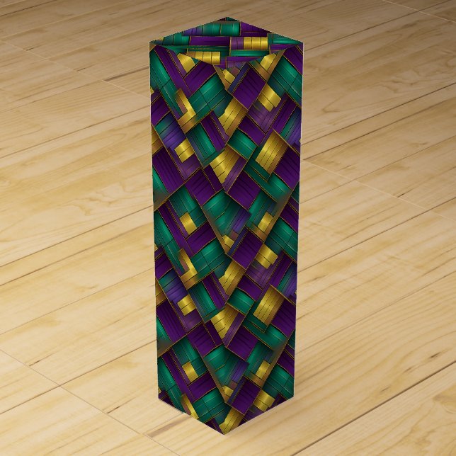 Mardi Gras Wine Gift Box (Front)