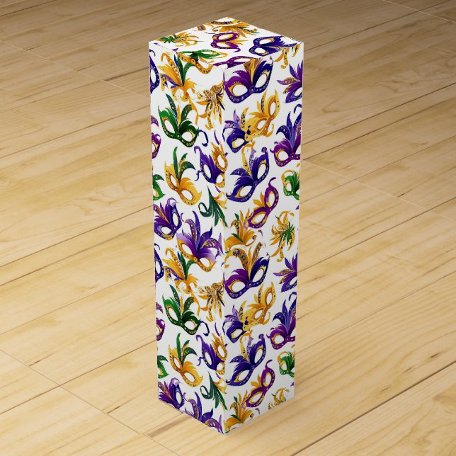 Mardi Gras Wine Gift Box (Front)