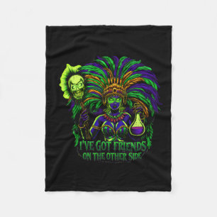 Mardi Gras Witch Doctor Conjure Hexe For Men Women Fleece Blanket