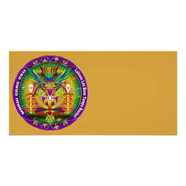 Mardi Gras Witch Doctor-Skull V-1 Card (Front)