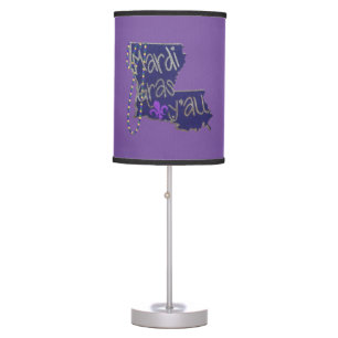 Mardi Gras Y’all Louisiana State Beads Table Lamp