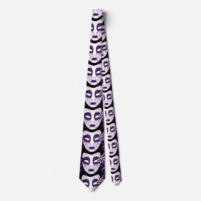 Mardi Gras Y'all Thunder_Cove Neck Tie (Front)
