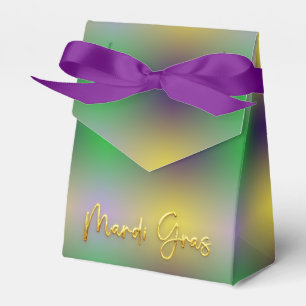 Mardi Gras Yellow, Purple, Green Favor Boxes