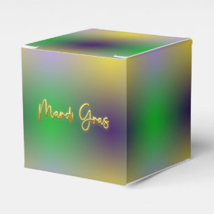 Mardi Gras Yellow, Purple, Green Favor Boxes