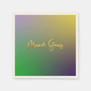 Mardi Gras Yellow, Purple, Green Napkins