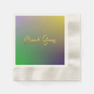Mardi Gras Yellow, Purple, Green Napkins