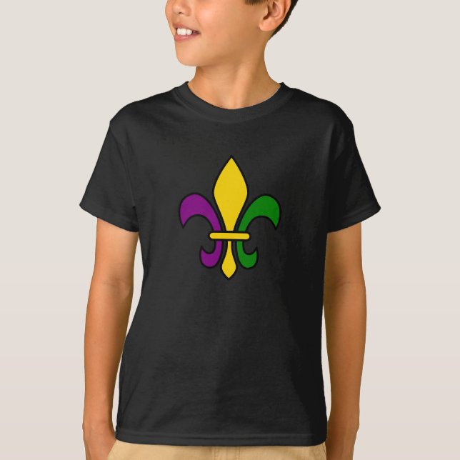 Mardi grass fleur-de-lys T-Shirt (Front)