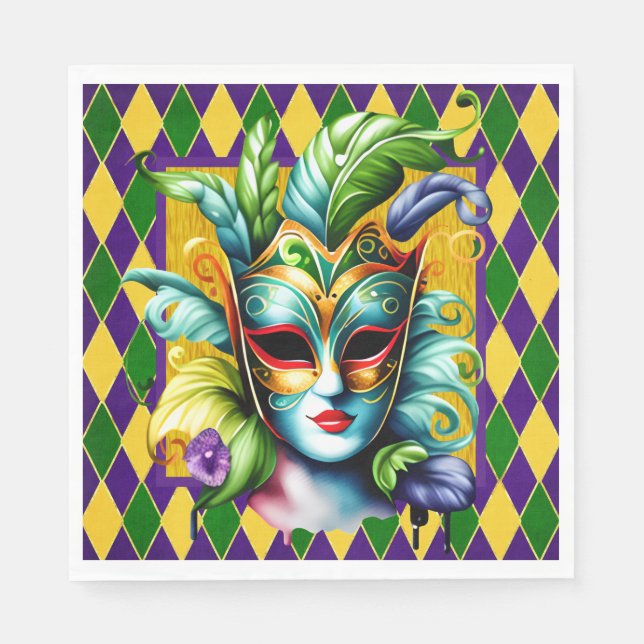 Mardi Grass Party Napkins (Front)