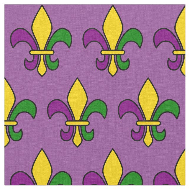 Mardi grass pattern fabric (Close Up)