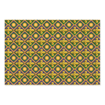 Mardi grass pattern with golden fleur-de-lis