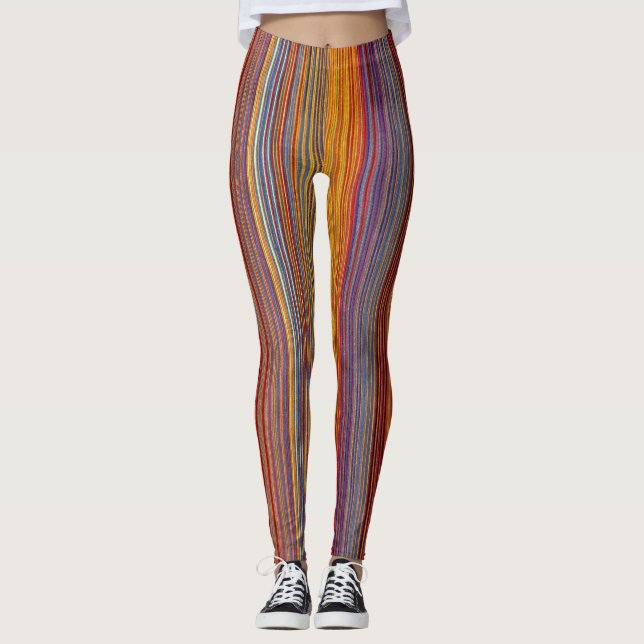 Mardi Grass Striped Leggings (Front)