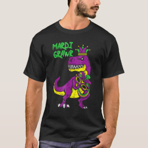 Mardi Grawr Jester T-Rex Dinosaur Cute Mardi Gras  T-Shirt