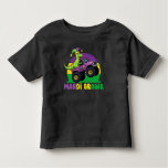 Mardi Grawr Monster Truck Dinosaur Mardi Gras  Toddler T-shirt