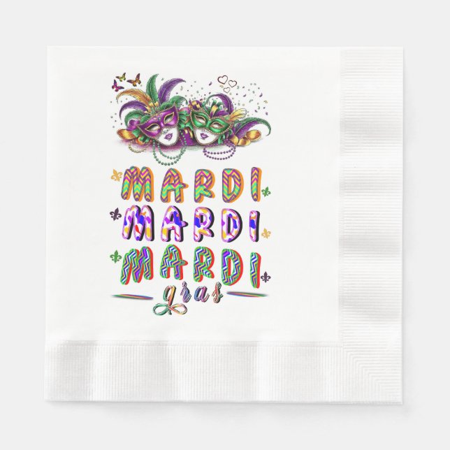 Mardi Mardi Mardi Gras Napkins (Front)