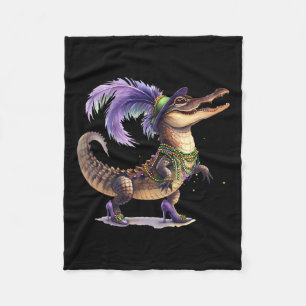 Mardigator Alligator Carnival Costume Men Women Ma Fleece Blanket