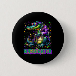 Mardigator Funny Mardi Gras Costume Men Women Kid Button