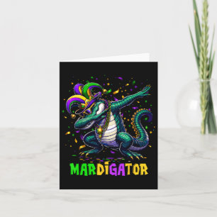 Mardigator Funny Mardi Gras Costume Men Women Kid Card