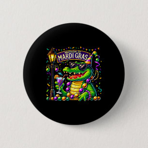Mardigator Mardi Gras Alligator Costume Men Women  Button
