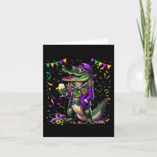 Mardigator Mardi Gras Alligator Costume Men Women  Card