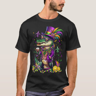 Mardigator Mardi Gras Alligator Costume Men Women  T-Shirt