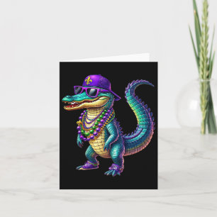 Mardigator Mardi Gras Alligator Men Women Mardi Gr Card
