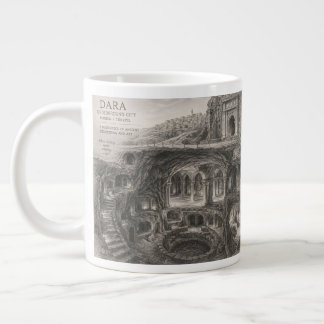 Mardin Dara Underground City Sketch Giant Coffee Mug