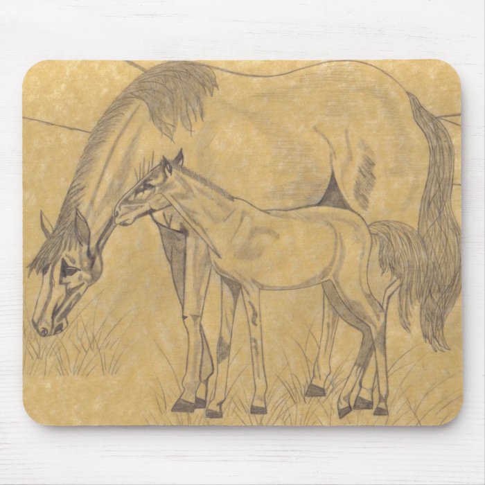 Mare and Colt Mouse Mat