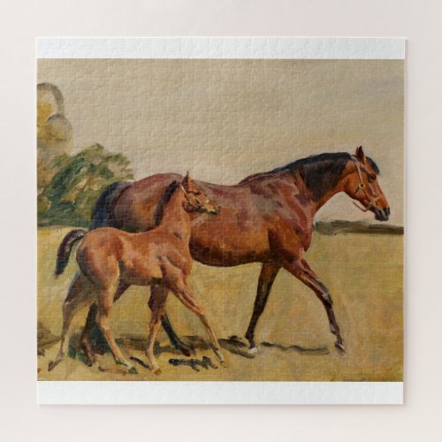 Mare and Foal by Munnings Jigsaw Puzzle