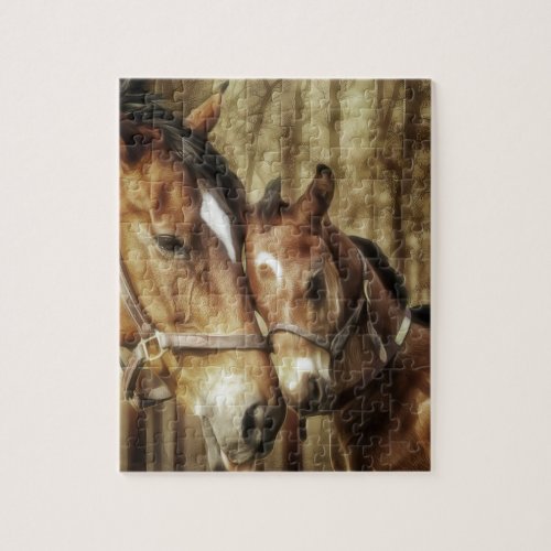 Mare and Foal _ Horse Lovers Art Jigsaw Puzzle